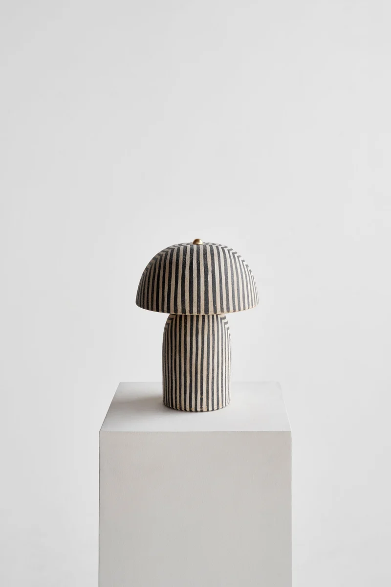 Tera Brass Table Lamp Stripe