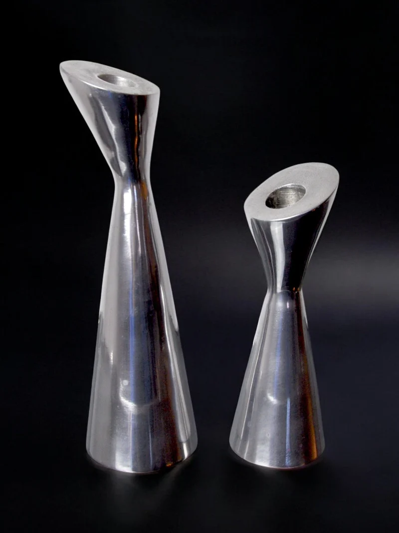 Pair of Swan Candleholders by Matthew Hilton, England, 1980