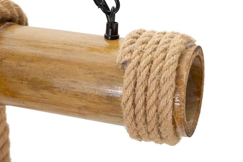 Suspension en bambou et corde – Natural Hanging Light