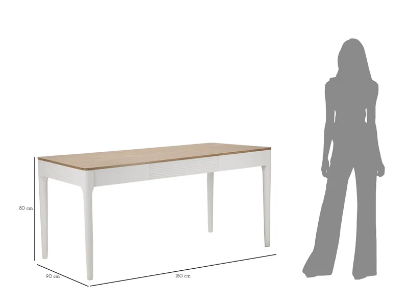 Table à manger en bois blanc – Matera Modern Design