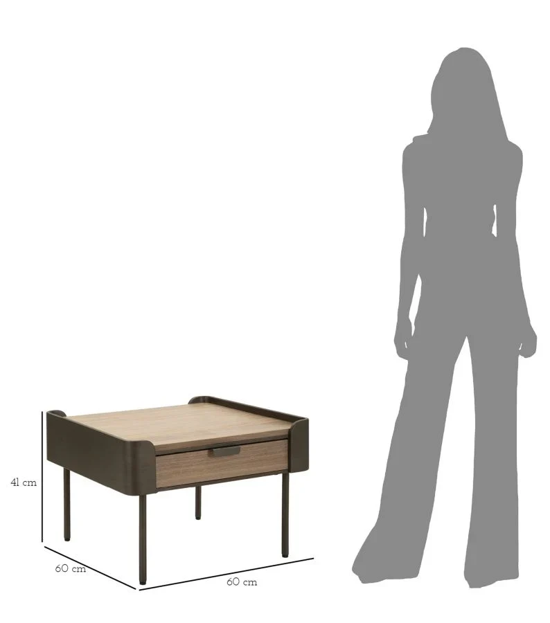 Table basse en bois avec tiroirs – Salon moderne Toronto