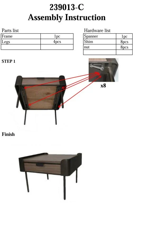 Table basse en bois avec tiroirs – Salon moderne Toronto