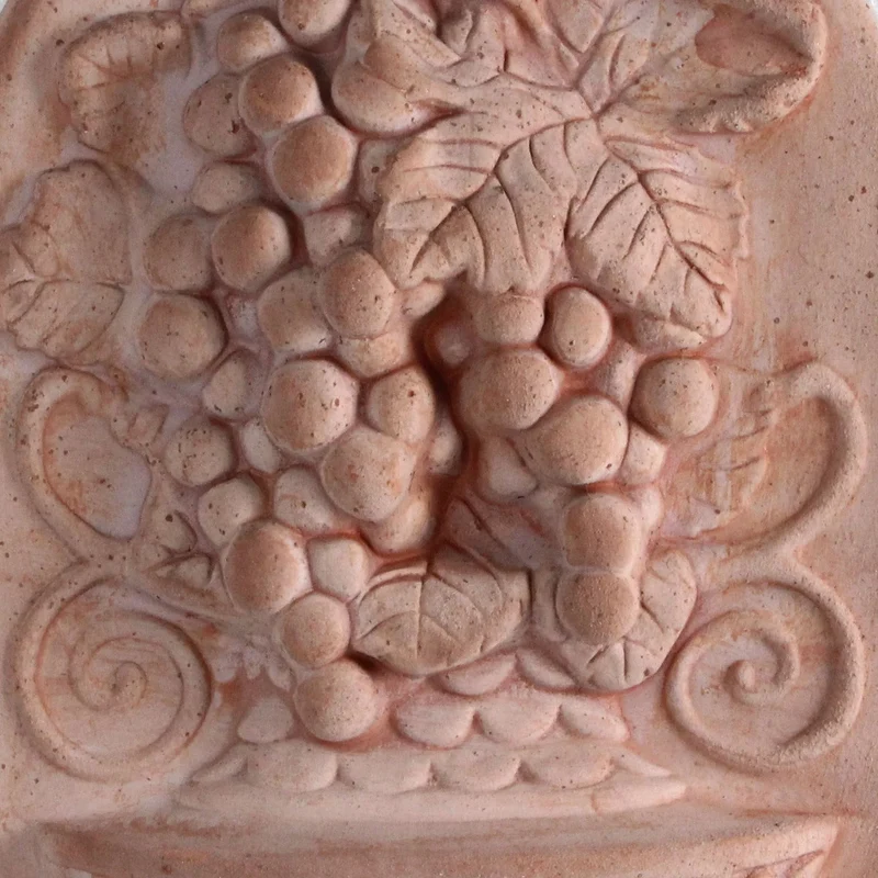 Bas-relief Vigne en terre cuite