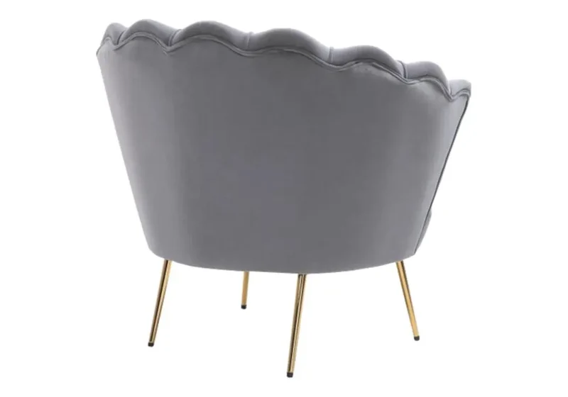 Fauteuil coquillage doré gris - Nymea
