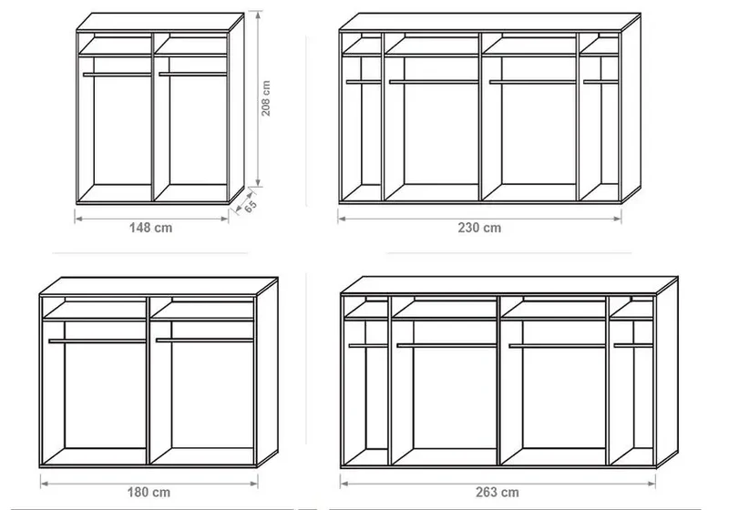 Armoire portes coulissantes laquée blanc JAZZ