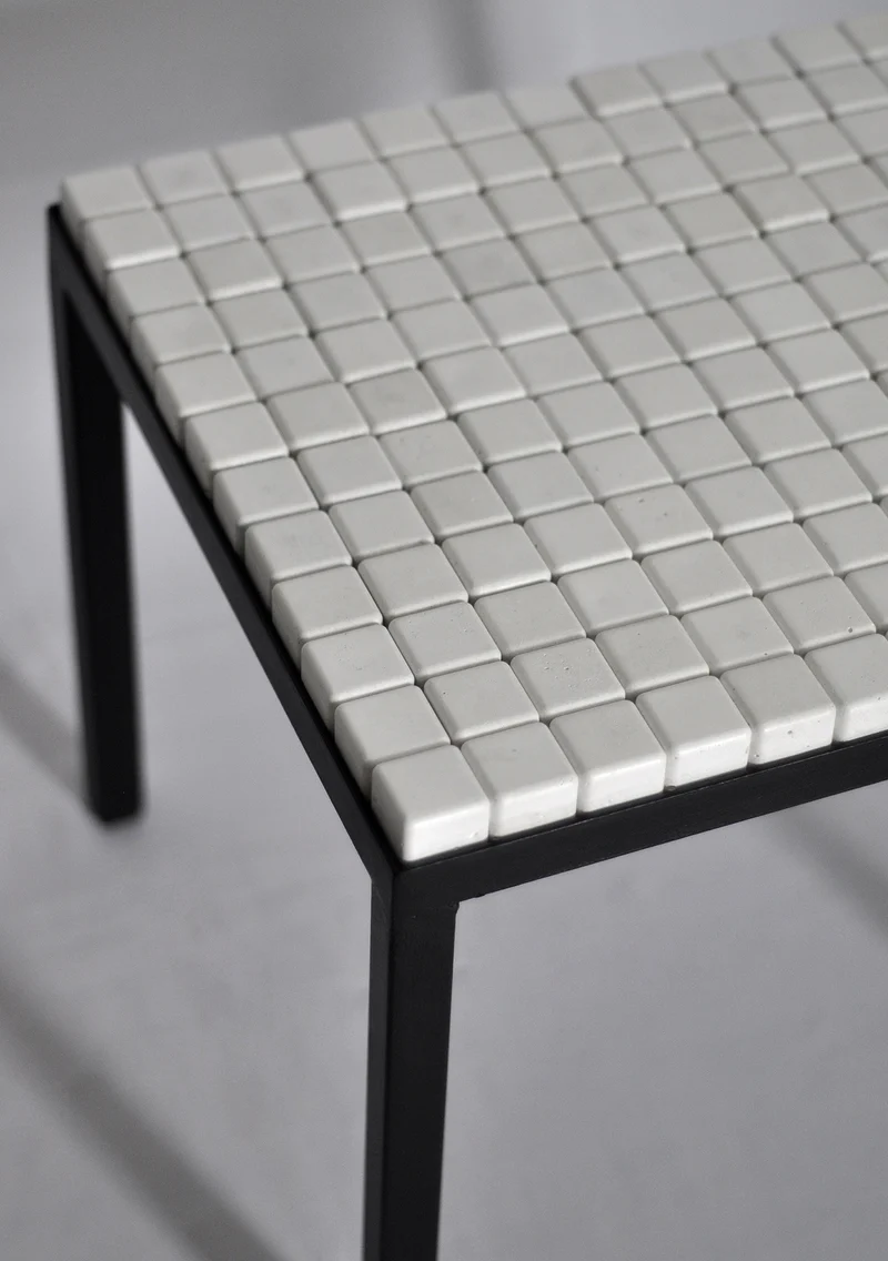 Minimalism Concrete Cubes Side Table 'white'