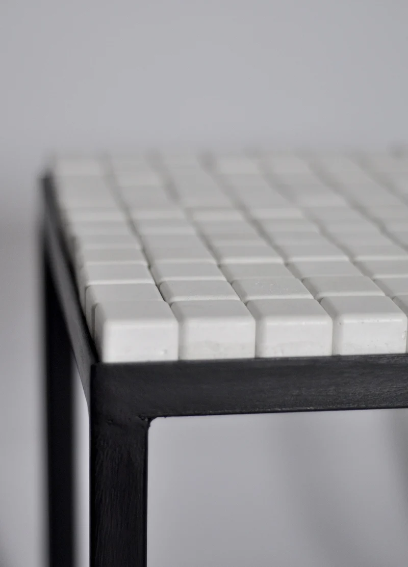 Minimalism Concrete Cubes Side Table 'white'