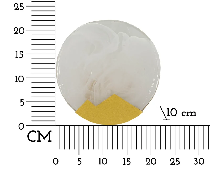 Applique murale blanche et dorée avec motif rond – Moon Contemporary