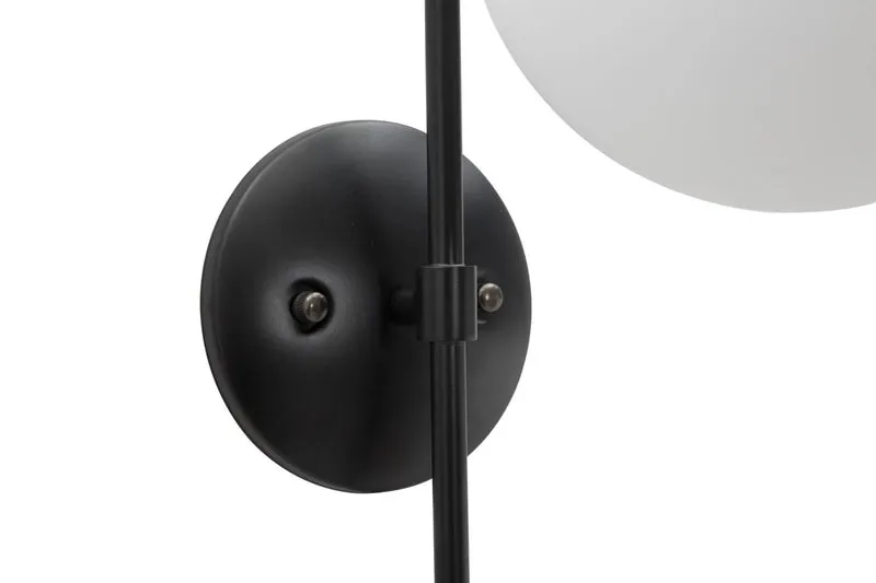 Applique murale d'extérieur noire avec bras incurvé – Darky Street Design