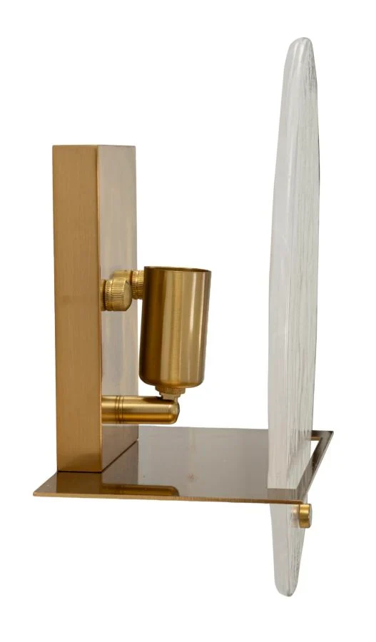 Applique murale dorée et blanche avec abat-jour ovale – Portlan Decorative Light