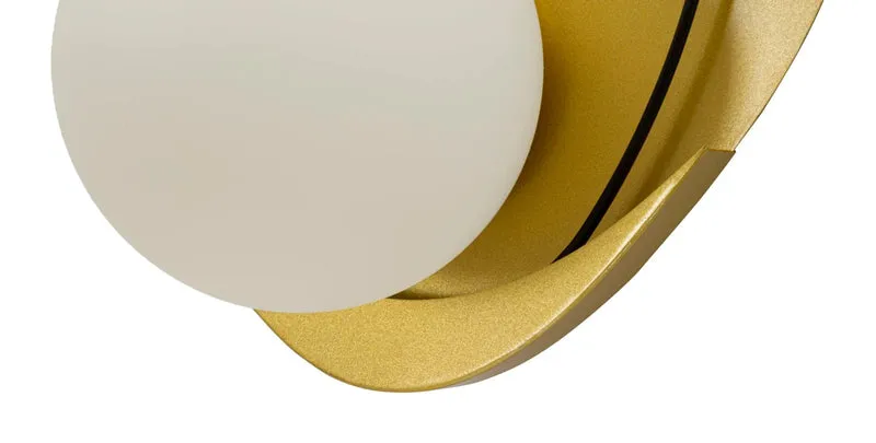 Applique murale dorée et blanche avec motif incurvé – Cirely Modern Design