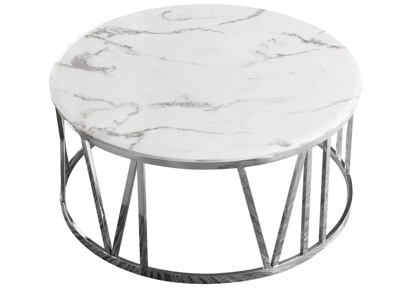 Table basse ronde en verre trempé - Geva