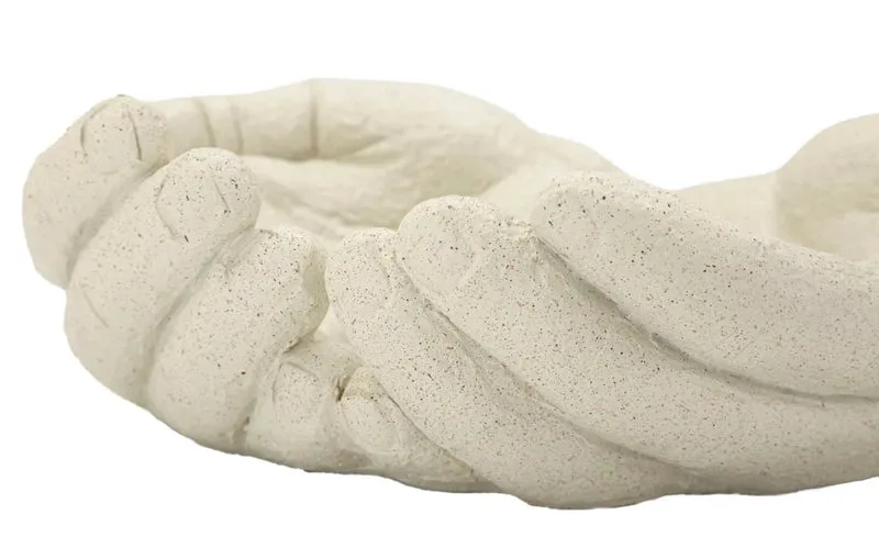 Bol décoratif blanc en résine – Collection Stons