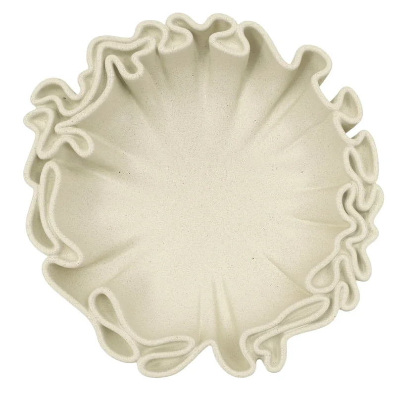 Bol décoratif en résine blanche – Collection Stons