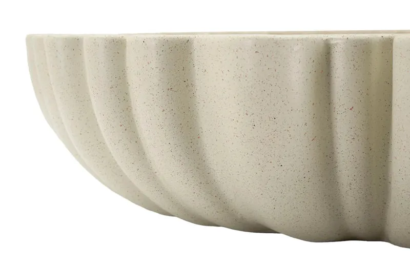 Bol décoratif en résine blanche – Collection Stons