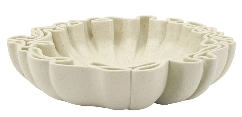 Bol décoratif en résine blanche – Collection Stons Modern