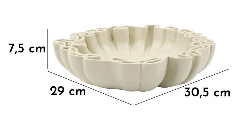 Bol décoratif en résine blanche – Collection Stons Modern