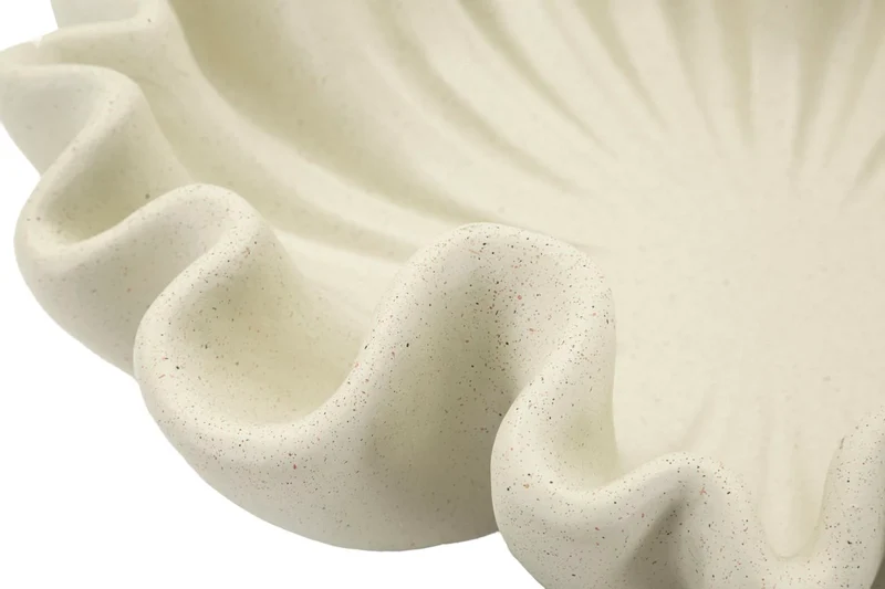 Bol décoratif en résine blanche – Style contemporain Stons