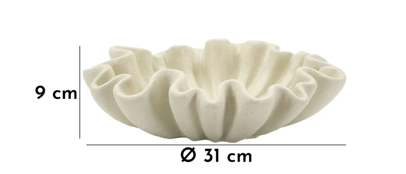 Bol décoratif en résine blanche – Style contemporain Stons