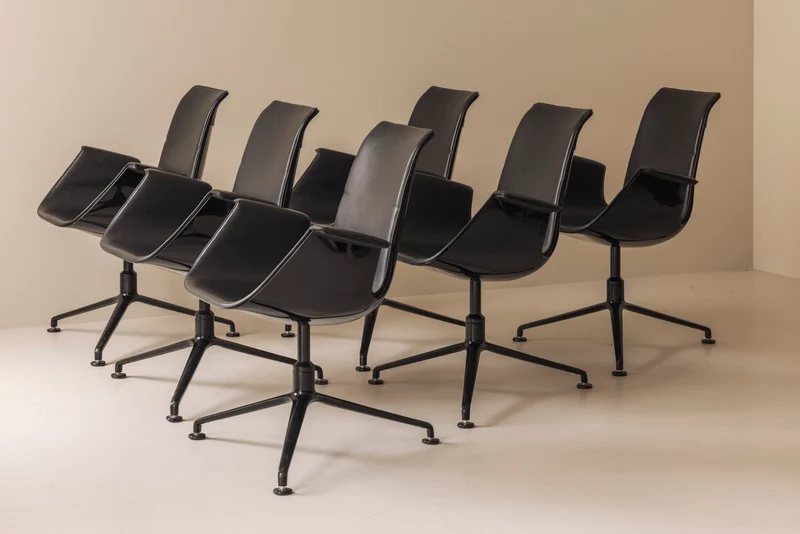1/6 Bird Low Tulip Chairs by Preben Fabricius & Jorgen Kastholm, 1980s