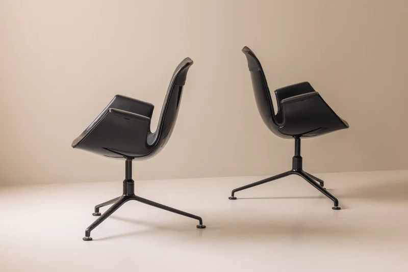 1/6 Bird Low Tulip Chairs by Preben Fabricius & Jorgen Kastholm, 1980s