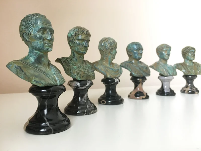 Buste d'Auguste - bronze vert