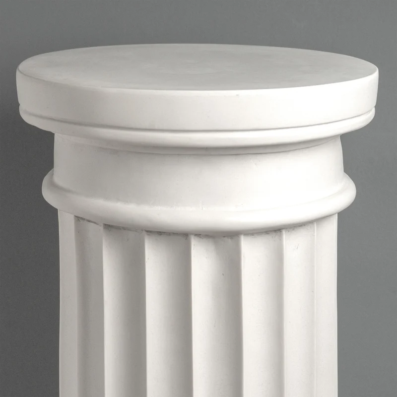 Colonne cannelée pour buste – Socle décoratif classique blanc