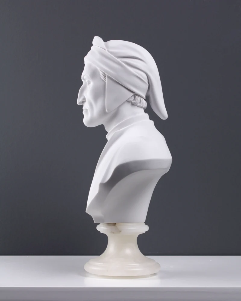 Buste de Dante - sculpture en marbre