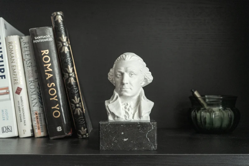 Buste de Washington sur Socle en Marbre Noir