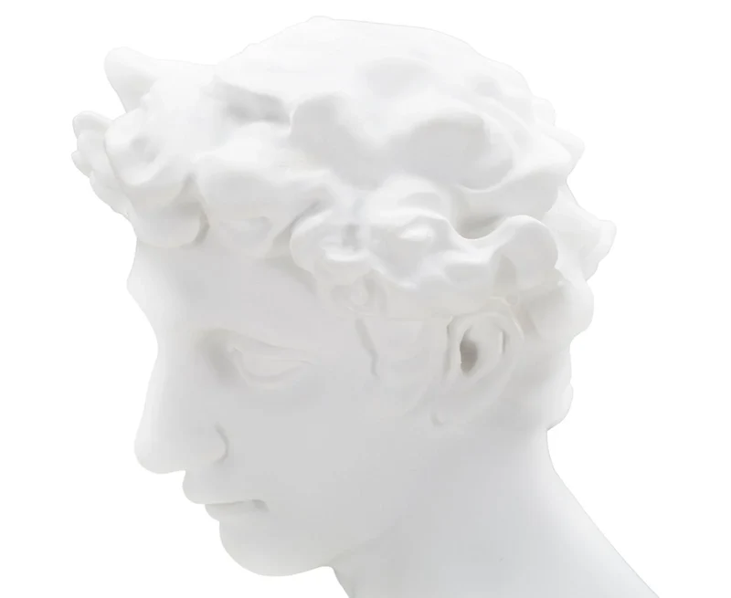 Buste de Giuliano de Medici (sculpture en résine blanche par Michel-Ange)