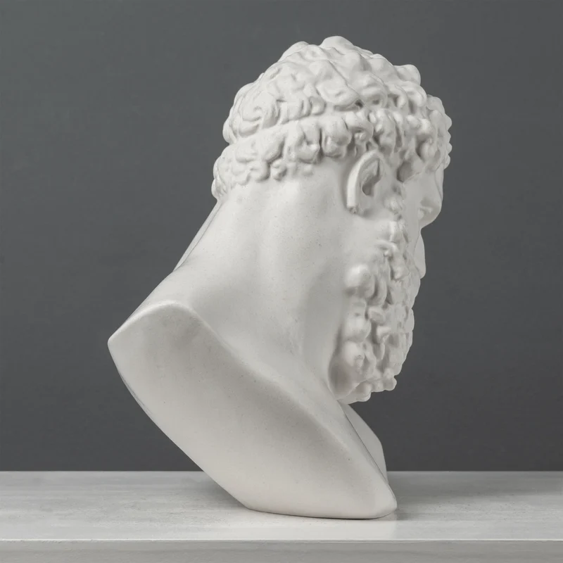 Buste d’Hercule – Héros Grec de la Force et de la Puissance – Sculpture en Marbre