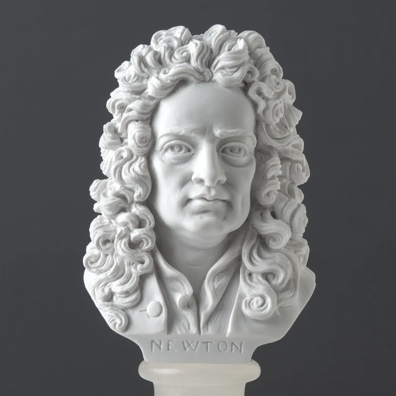 Buste d’Isaac Newton — Père de la physique classique