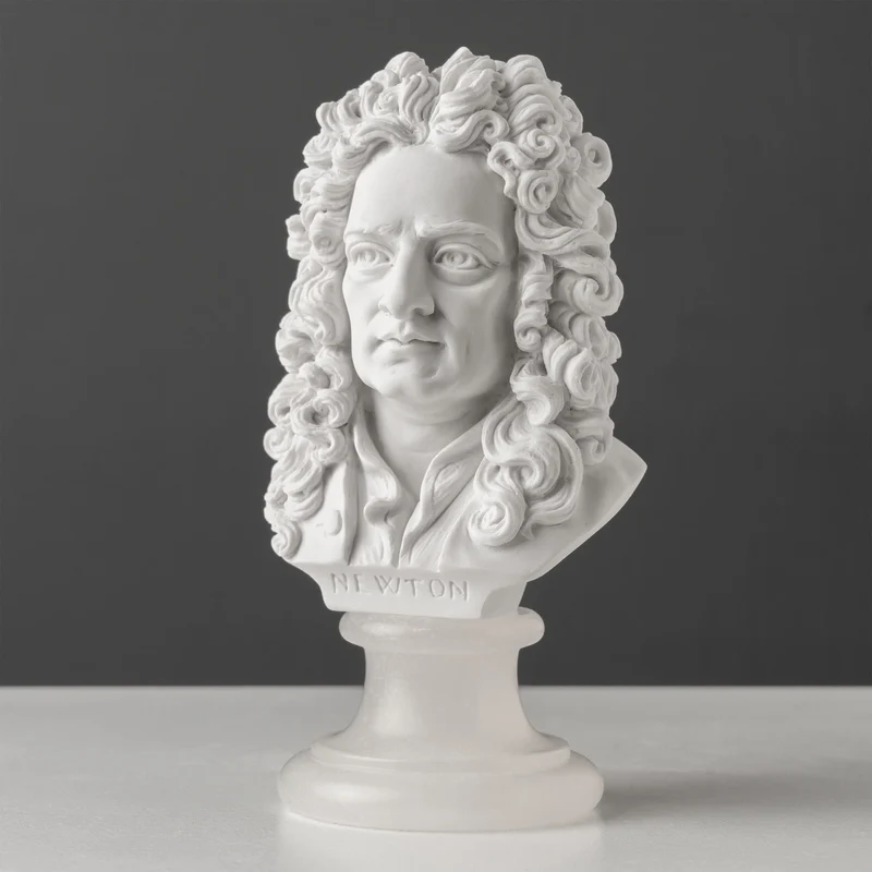 Buste d’Isaac Newton — Père de la physique classique