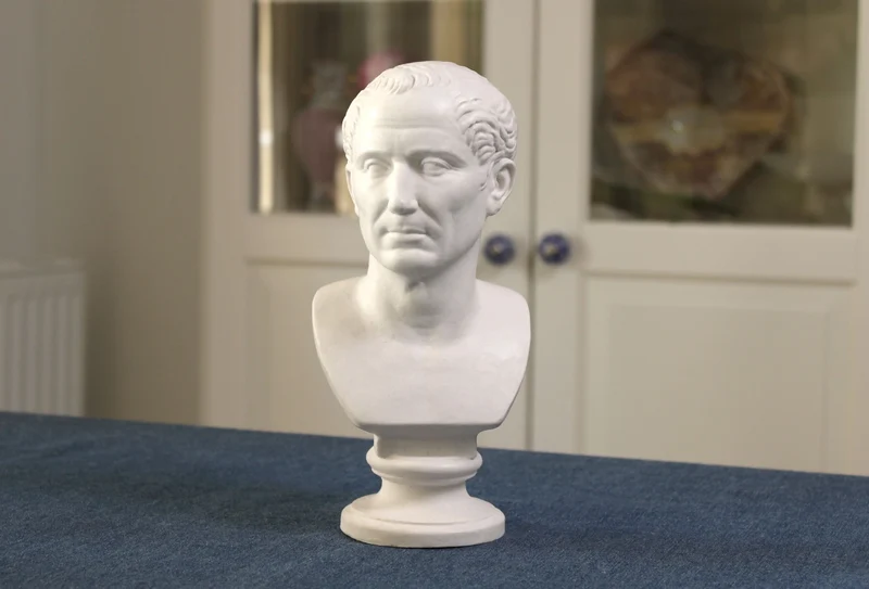 Buste de Jules César - sculpture en marbre