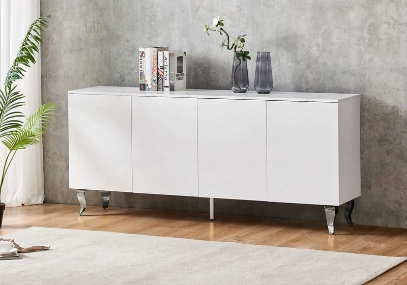 Buffet blanc laqué design - Axel