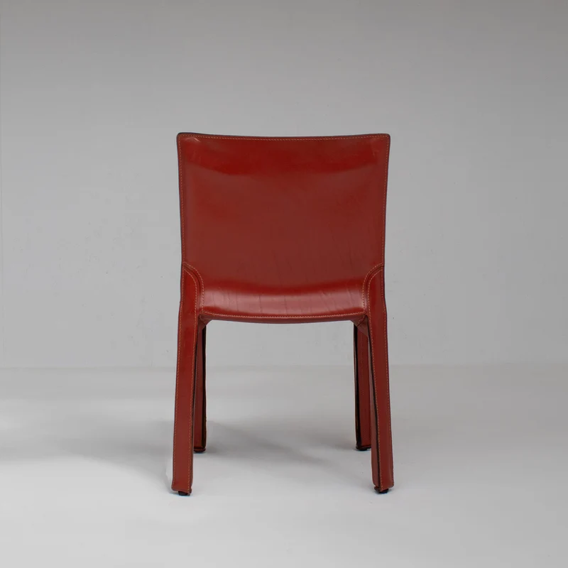 Mario Bellini Cab Chairs for Cassina in Red Leather
