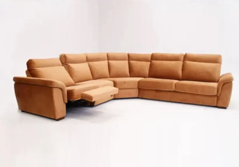 Canapé d'angle relax modulable en tissu microfibre - Zina