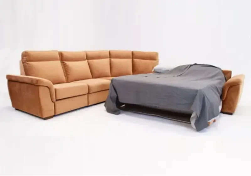 Canapé d'angle relax modulable en tissu microfibre - Zina