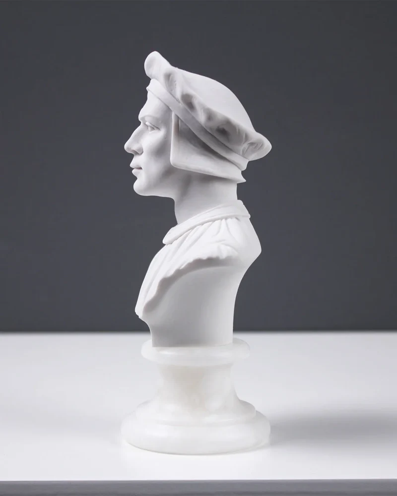 Buste de Machiavel - sculpture en marbre