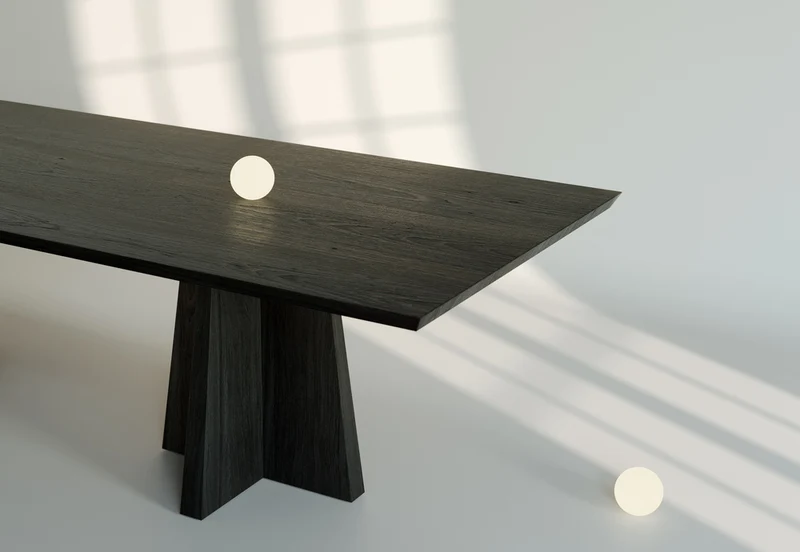 Large Dining Table in Oak and Walnut - Collection