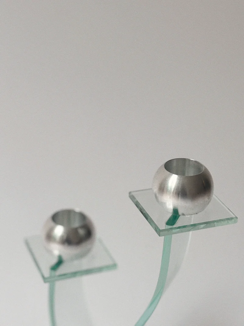 Postmodern Glass Candleholder, Germany