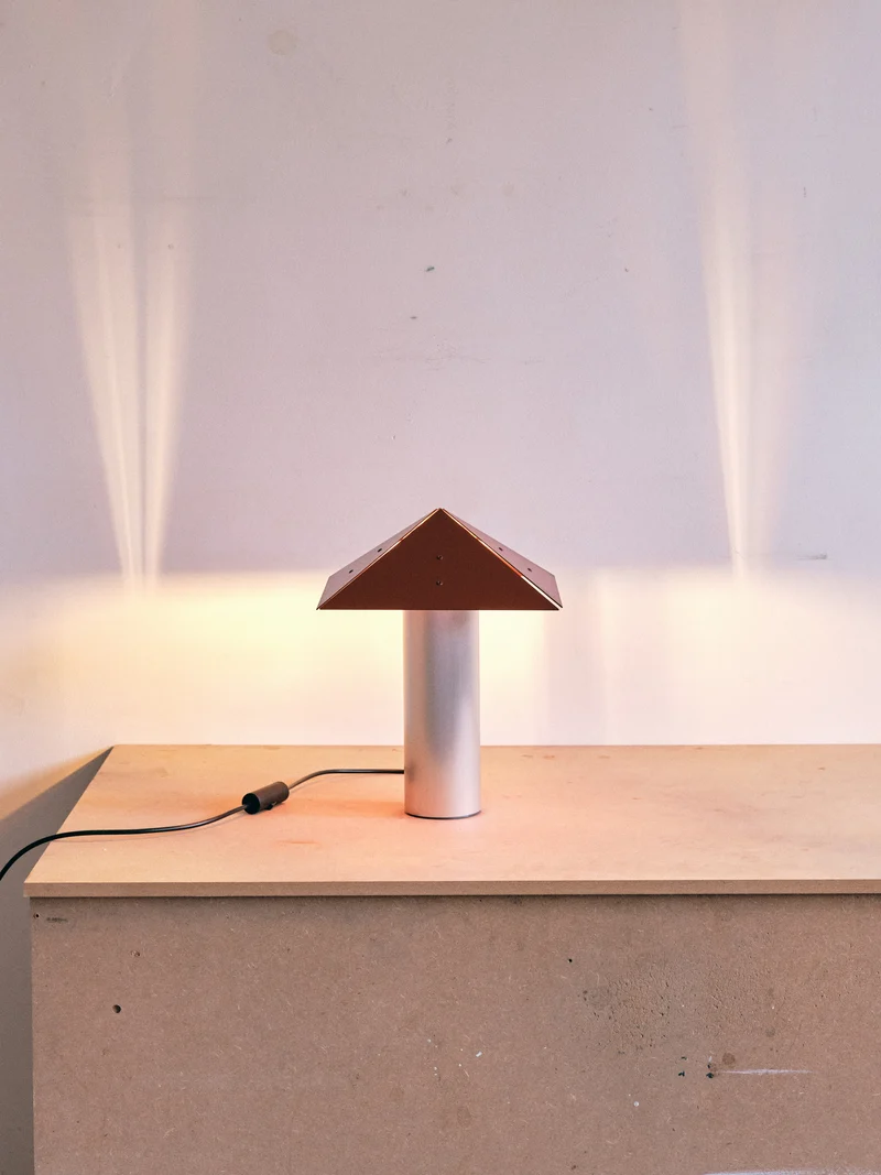 Chimney Steel Table Lamp - Art Deco Style