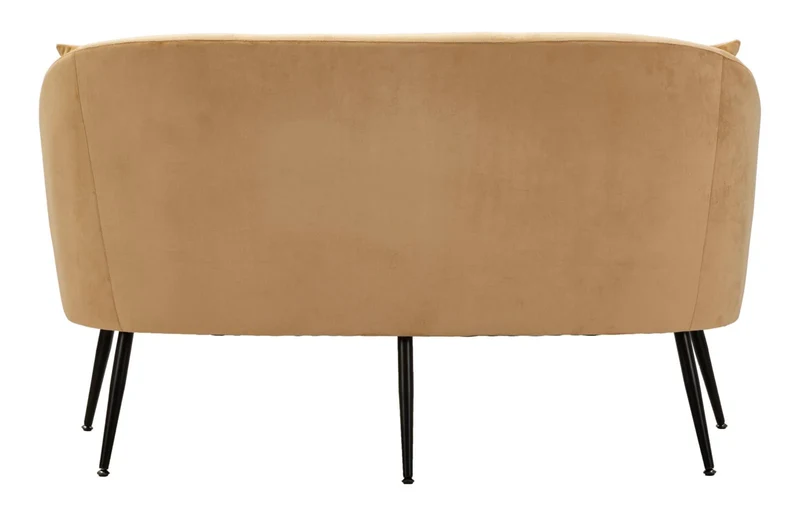 Canapé en velours beige avec coussins – Canapé 2 places Browy