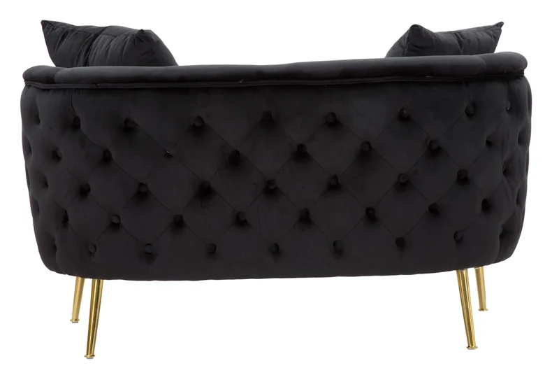 Canapé en velours noir – Canapé rembourré Bucarest
