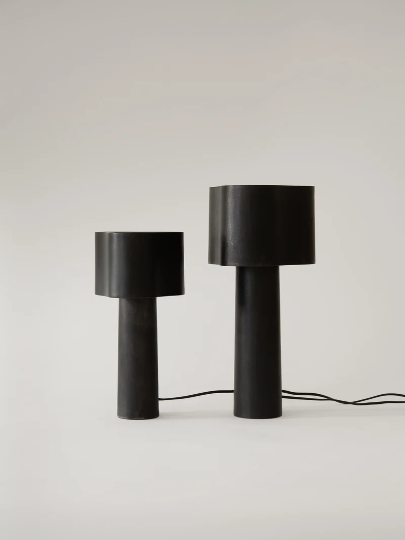 Coy Table Lamp - Blackened Aluminium