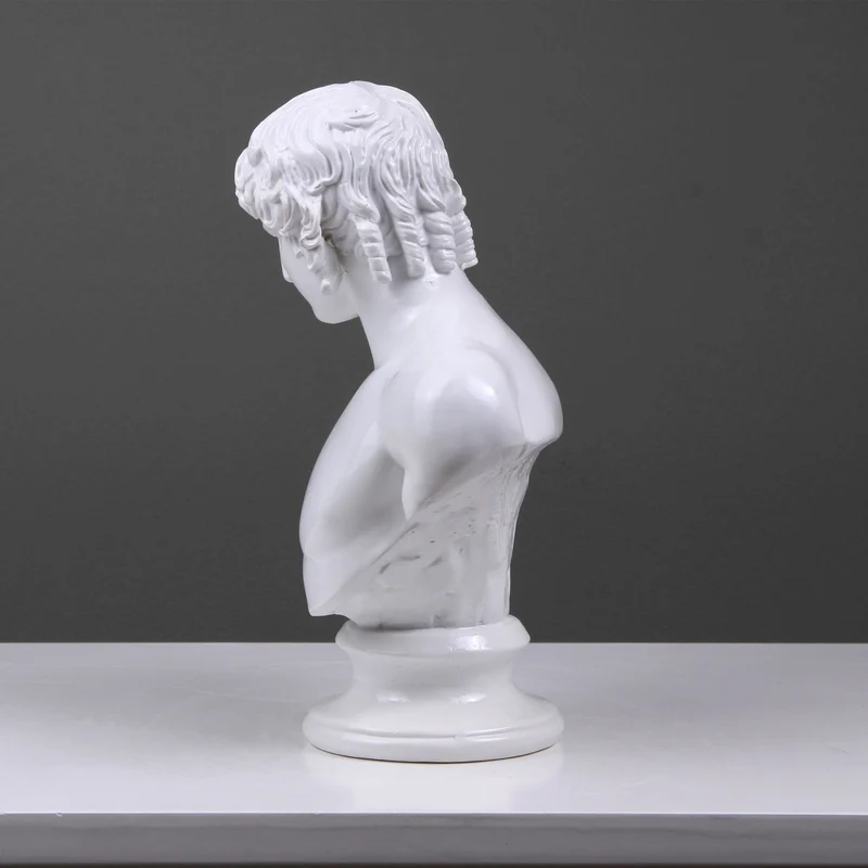 Buste d'Antinoüs (statue en résine blanche)