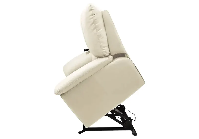 Canapé droit relax en cuir gris anthracite - Carl