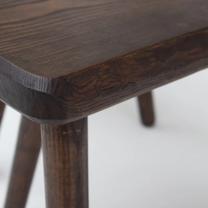 Mid Century Bench and Stools in Wood