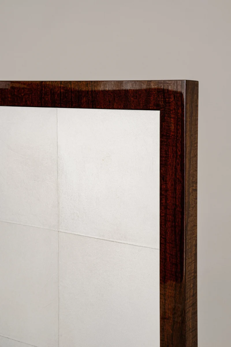 'Additions' Half Screen Handcrafted in Wood Veneer & Parchment