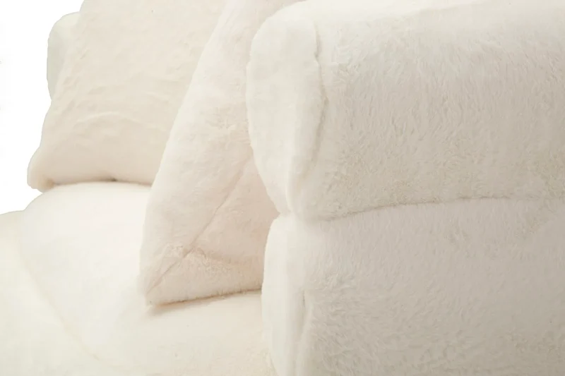 Canapé rembourré crème avec coussins – Canapé 2 places Soffy Plus
